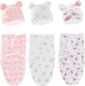 3-Pack Baby Swaddles for Newborns Girls by Exemaba
