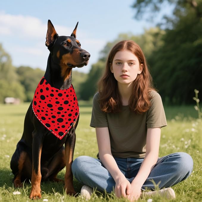 7 PCS Polka Dot Dog Bandanas for Large Dogs Breed Sewing Hemming Dog Bandana - Image 6