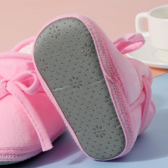 Baby Booties Newborn Fleece First Walking Shoes Non-Slip Sole Slippers Cozy - Image 5