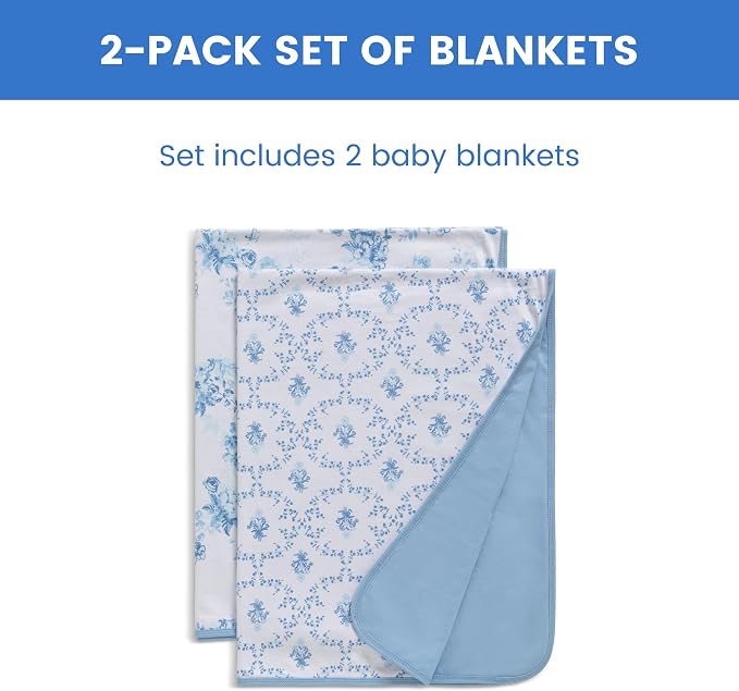 Delta Children 100% Organic Jersey Cotton Baby Receiving Blankets - Image 5