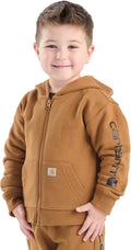 Carhartt Kid's CP8675 Long-Sleeve Full-Zip Logo Sweatshirt by Carhartt