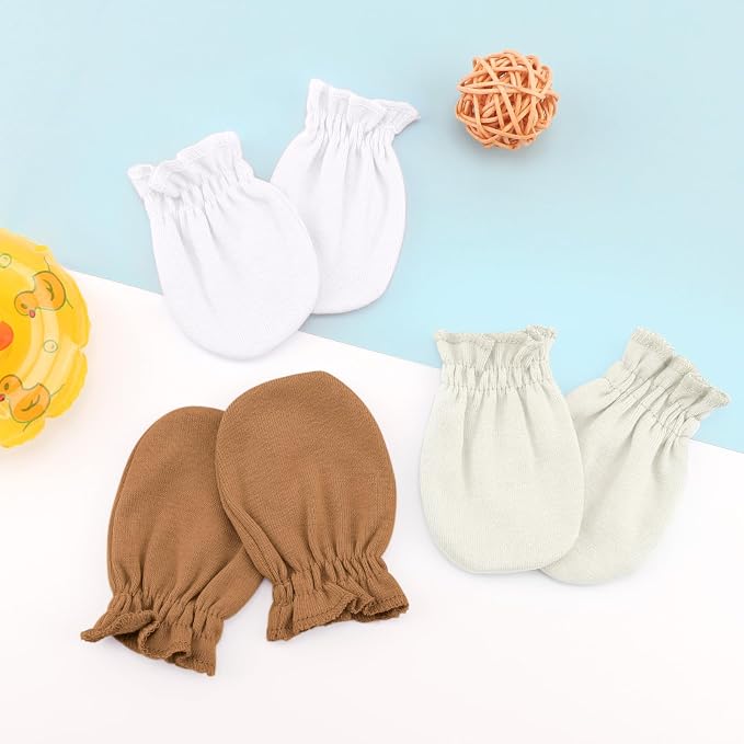 BQUBO 12 Pairs Baby Mittens Newborn Infant Mittens No Scratch Cotton Elastic - Image 6
