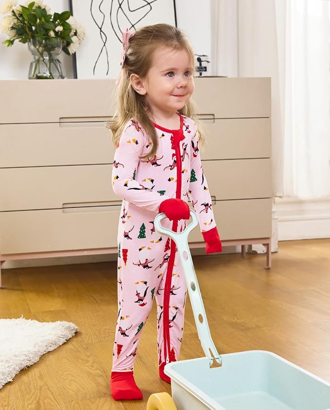 babee Reshinee Viscose Derived from Bamboo Baby Footie Pajamas Convertible - Image 9
