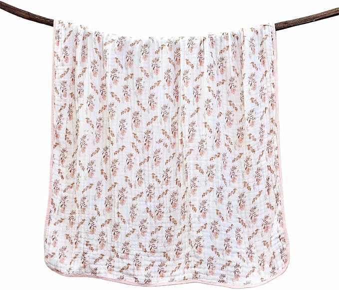 REPRECONF Muslin Baby Blanket 2 Pack, 6 Layer Cotton Swaddle Blanket 43x43 | - Image 5