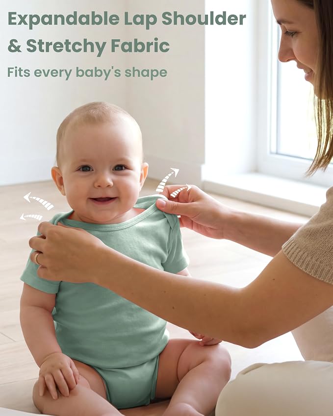 Baby Bodysuits Newborn 100% Cotton, Soft Short Sleeve Toddler Infant Cute Body - Image 3