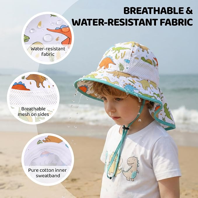 Baby Sun Hat with Neck Flap UPF 50+ - Image 3