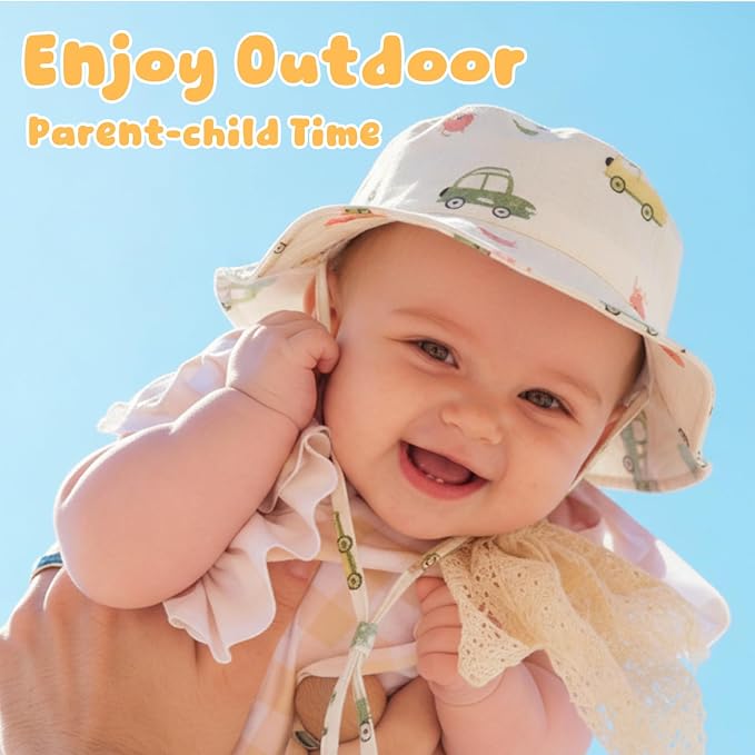 Muslin Baby Sun Hat Sun Protection Baby Toddler Bucket Hats - Image 2