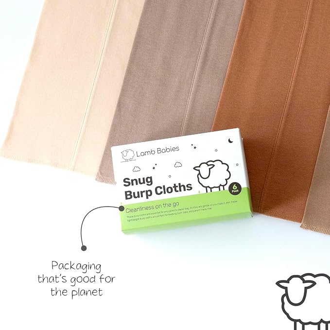 Snug Baby Cotton Burp Cloths, Lightweight Soft Color Feeding Essentials - Image 8