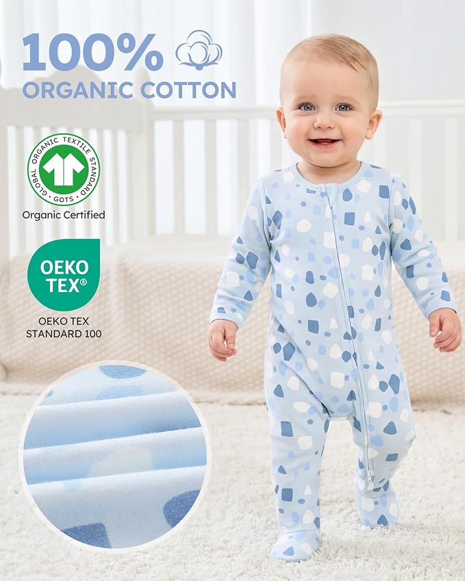 Baby Sleepers 100% Organic Cotton Pajamas - Image 3