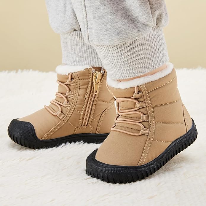BMCiTYBM Toddler Baby Snow Boots Winter Shoes Boys Girls Cold Weather Baby Faux Fur Shoes
