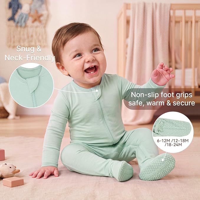 Okayinn BubblePanda Rayon Made From Bamboo Baby Pajamas Long Sleeve Months - Image 3