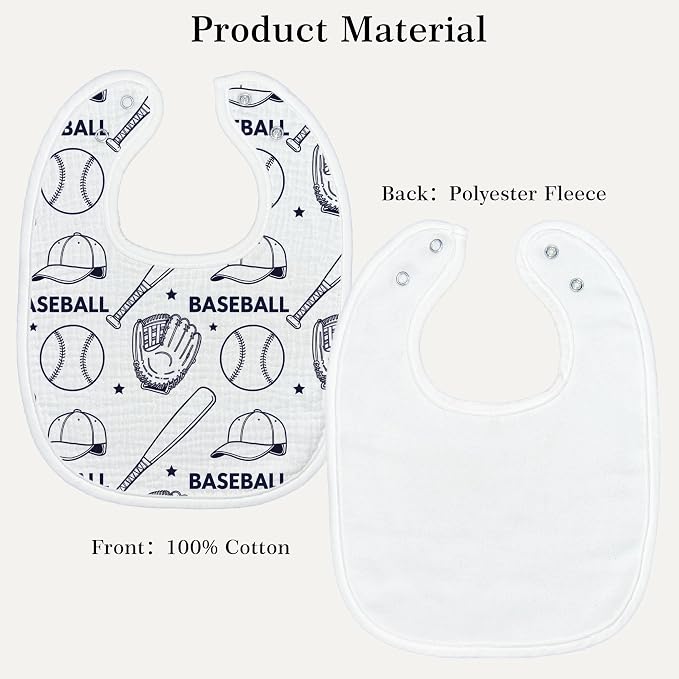 Baby Bibs for Baby Boys Girls 6-Pack - Image 5