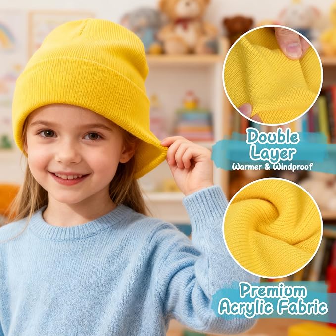 ZOORON Toddler Beanie Baby Kids Beanies Warm Winter Hat Knit Skull Cap - Image 3