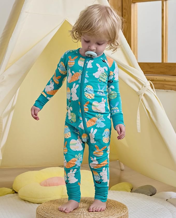 babee Reshinee Bamboo Viscose Baby Footie Pajama, Zipper Sleeper Boys Girls | - Image 4
