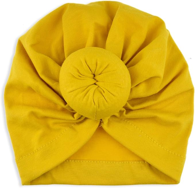 DRESHOW BQUBO 5 Pieces Newborn Baby Turban Hats Bow Baby Infant Beanie - Image 2