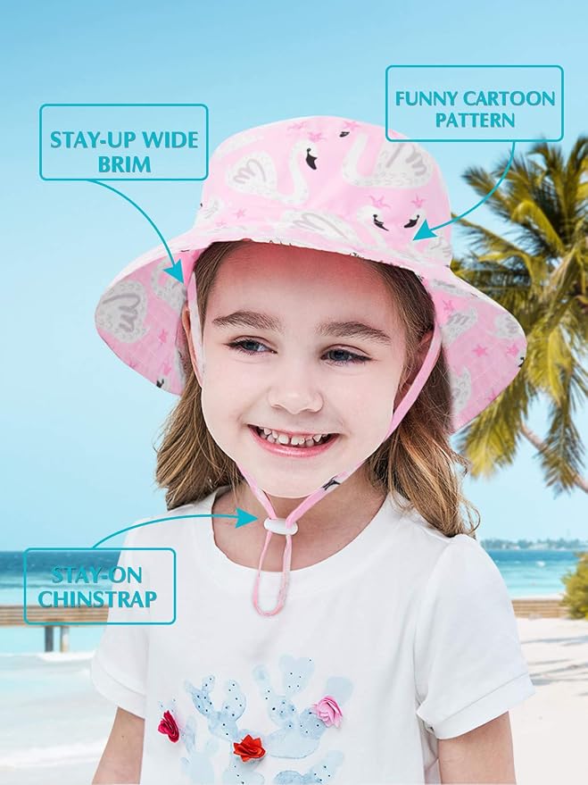 Komorebi Toddler Sun Hat UPF 50+ Kids Beach Bucket Hats Boys Girls 0-8Y | Cute - Image 7