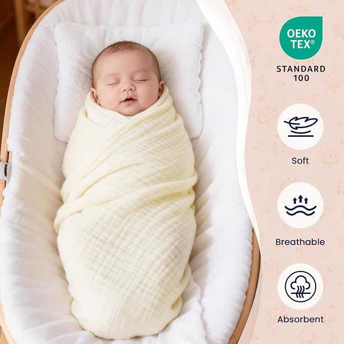 EXQ Home Muslin Swaddle Blankets - Image 3