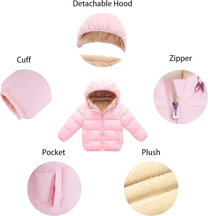 Toddler Boys' Girls' Winter Coat - Image 3