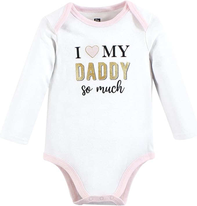 Hudson Baby Baby Girls' Cotton Long-sleeve Bodysuits 3-pack - Image 5
