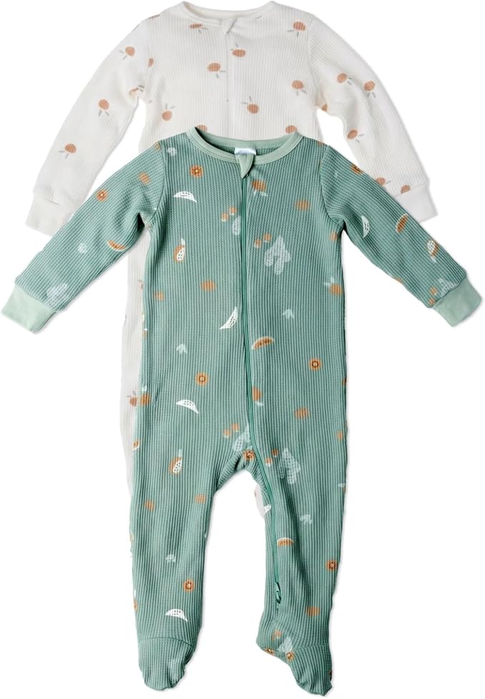 Gerber Baby 2-pack 2-way Zip Thermal Footed Sleep 'N Play by Gerber