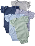 Butterblu Rory 10-Pack Short Sleeve Ruffle Bodysuits 100% Cotton | GOTS by Butterblu
