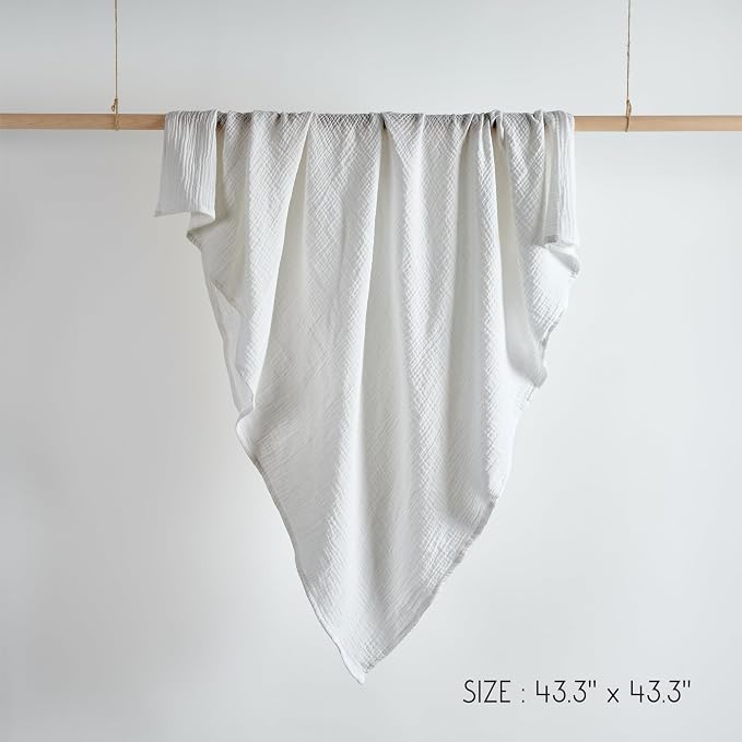 Meracorallo Muslin Swaddle Blanket, 100% Cotton Receiving Blanket - Image 8