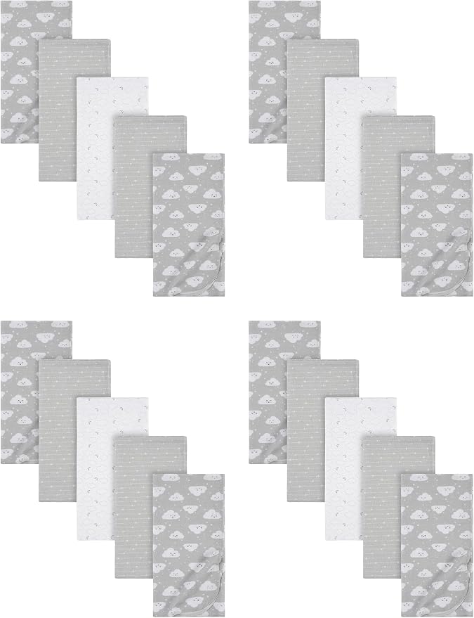 Gerber Boys and Girls Newborn Infant Baby Toddler Nursery 100% Cotton Flannel by Gerber