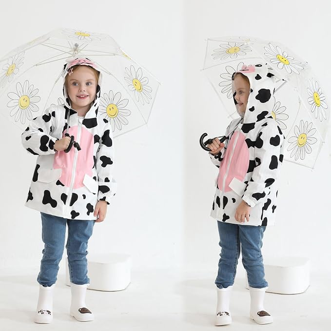 YOUNGER TREE Toddler Baby Boy Girl Duck Raincoat Cute Cartoon Hoodie Zipper - Image 2