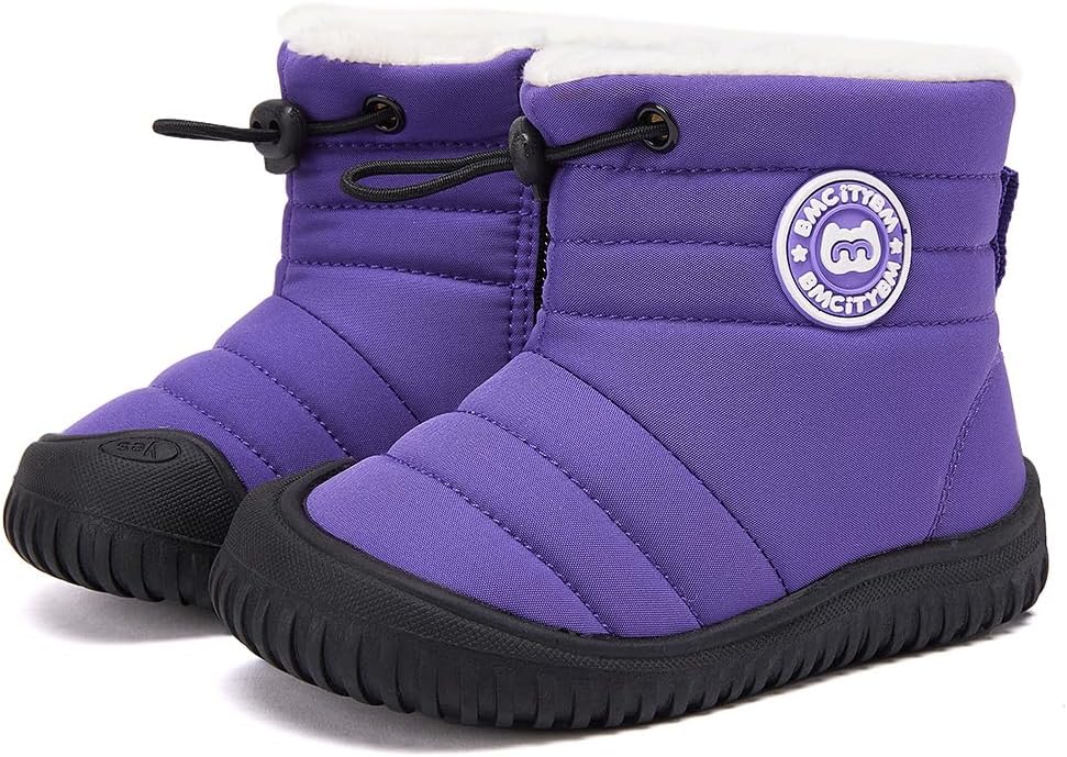 BMCiTYBM Toddler Baby Snow Boots Winter Shoes Boys Girls Cold Weather Baby Faux Fur Shoes