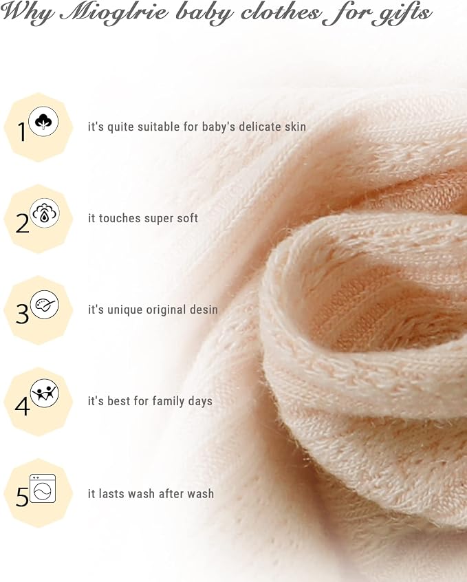 Mioglrie Newborn Baby Girl Clothes 1 Piece Infant Fall Winter Romper Outfit | - Image 5