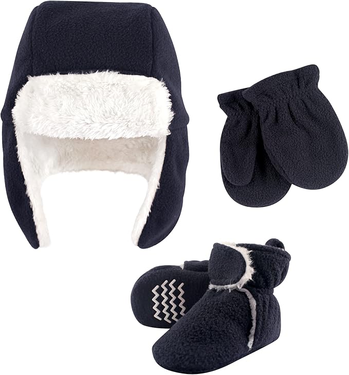 Hudson Baby Baby Hudson Baby Unisex Baby Trapper Hat, Mitten and Bootie Set - Image 2