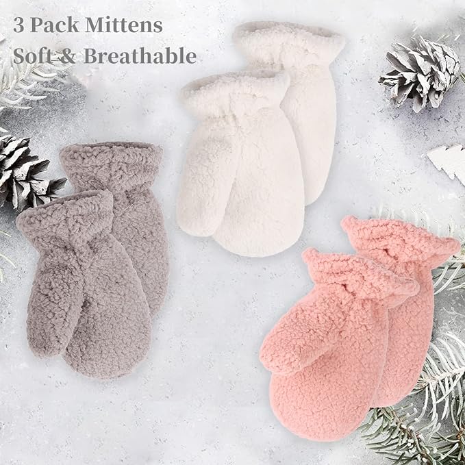 Zsedrut Baby Boys Winter Glove Warm Toddler Infant Girls Mittens Fleece Lined - Image 5