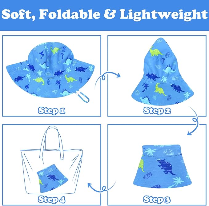 Sarfel Baby Sun Hat Summer Baby Boy Hats UPF 50+ Sun Protection Toddler Hat - Image 6