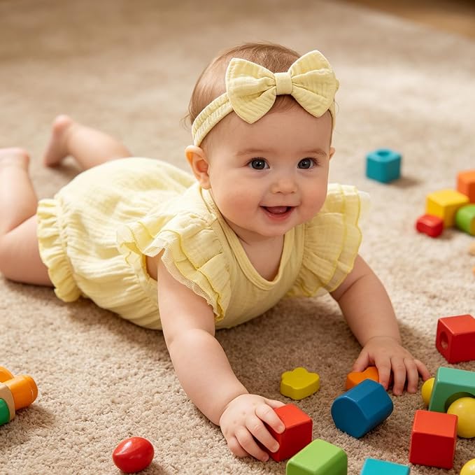 TITKKOP Ruffle Bubble Romper for Baby Girl | One-Piece Shorts Jumpsuit | Summer - Image 7