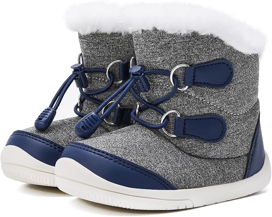 BMCiTYBM Toddler Baby Snow Boots Winter Shoes Boys Girls Cold Weather Baby Faux Fur Shoes