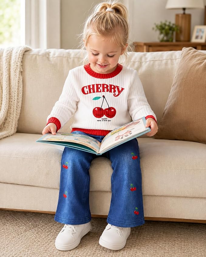 Renotemy Toddler Baby Girl Clothes Fall Winter Outfits Gifts 12Months-5T - Image 2