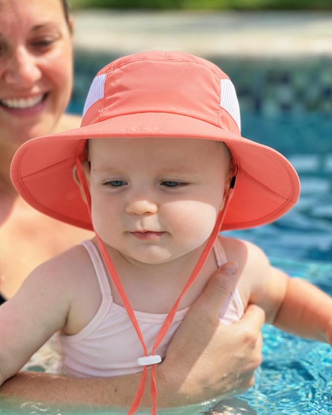 HONGTEYA 2 Pack Baby Sun Hat Infant Toddler Boys Girls Sun Protection Bucket - Image 5
