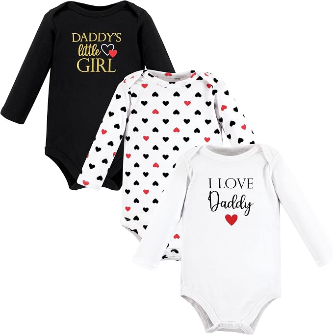 Hudson Baby Baby Girls' Cotton Long-sleeve Bodysuits 3-pack by HudsonBaby