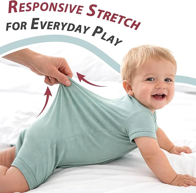 OPAWO Bamboo Sleepers for Baby Boy Pajamas Bamboo Pajamas Baby Romper 0-24M | 2 - Image 4