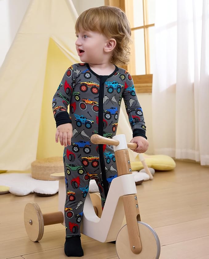 babee Reshinee Bamboo Viscose Baby Footie Pajama, Zipper Sleeper Boys Girls - Image 4