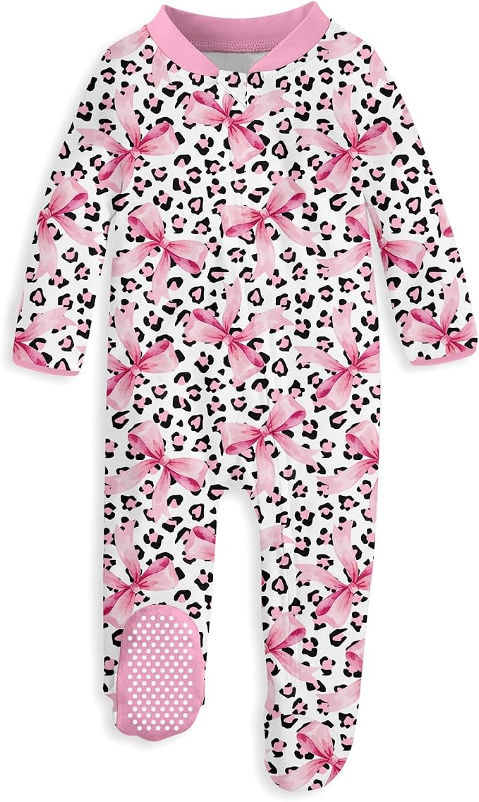 uideazone Baby Girls Footed Pajamas, Zip Sleeper by uideazone