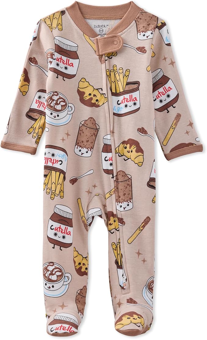 Butterblu Scout Sleep & Play 100% Organic Cotton Footed Zip Front PJs | GOTS by Butterblu