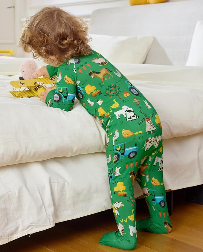 babee Reshinee Bamboo Viscose Baby Footie Pajama, Zipper Sleeper Boys Girls - Image 6