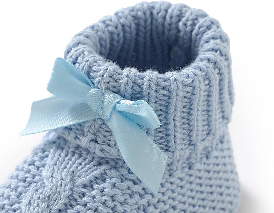Baby Booties Newborn 100% Cotton Cozy Knit First Shoes | Soft Cute Shower Gift - Image 7
