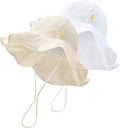 HONGTEYA Baby Sun Hat Wide Brim Adjustable Toddler Beach Bucket Hat | Soft by HONGTEYA