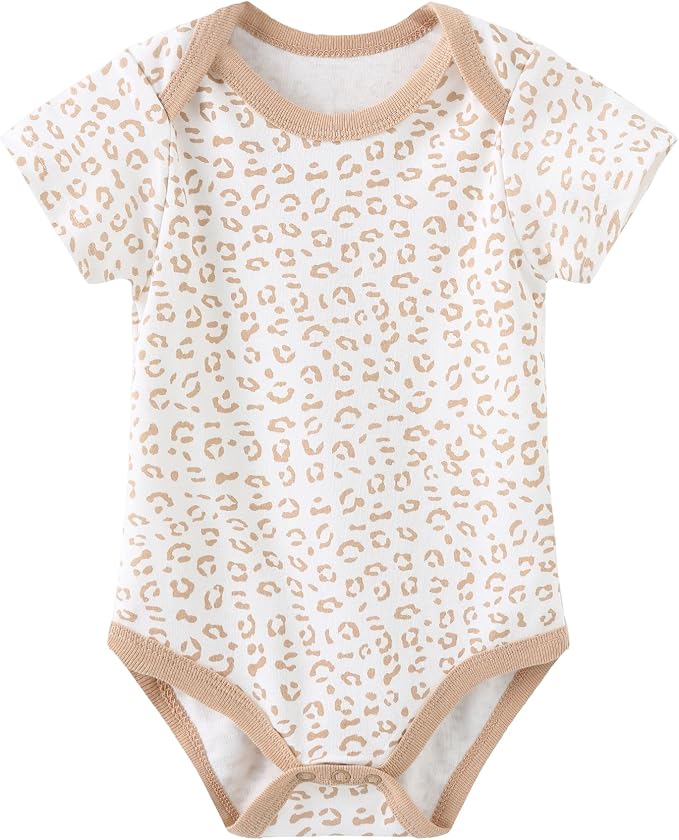Kiddiezoom Baby Bodysuit Newborn Short Sleeve baby One-Piece Cotton 5-Pack baby - Image 6