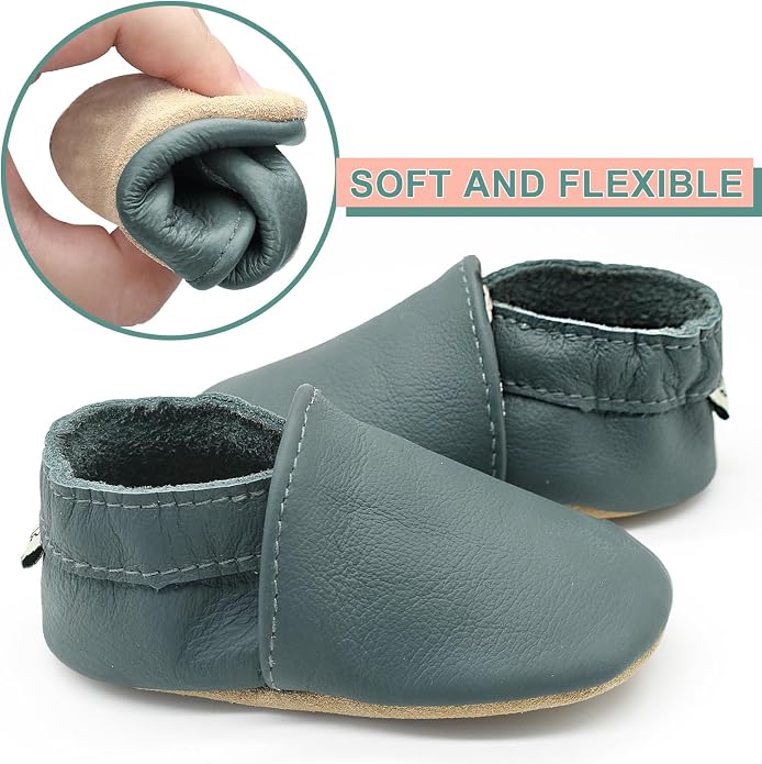 Genuine Leather Baby Booties Soft Sole Toddler Walking Shoes - Image 5