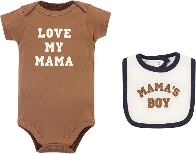 Hudson Baby Unisex Cotton Sleep and Play, Bodysuit and Bandana Bib Set - Image 3