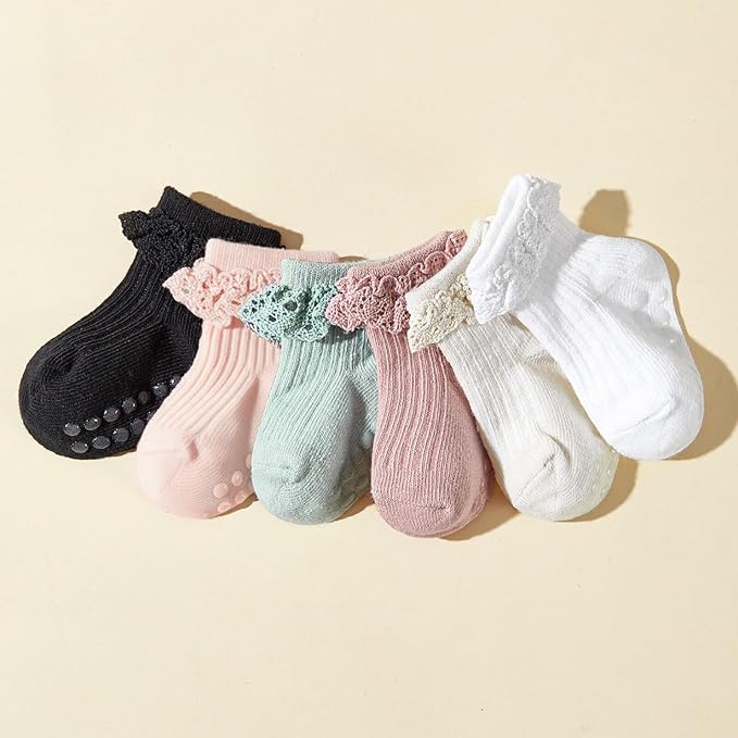 DRESHOW BQUBO Baby Girls Toddler Anti Slip Socks - Image 4