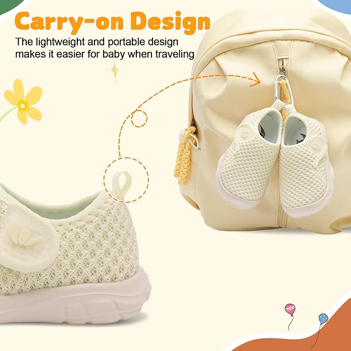 FEETCITY Baby Shoes Boys Girls First Walking Shoes Infant Sneakers Lightweight Slip On Shoe